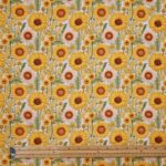 Whimsical Floral Embroidery Effect Cotton