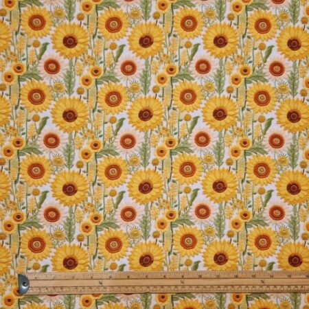 Whimsical Floral Embroidery Effect Cotton - Image 7
