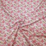 Whimsical Floral Embroidery Effect Cotton