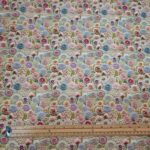 Whimsical Floral Embroidery Effect Cotton