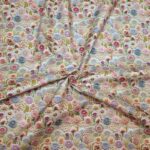 Whimsical Floral Embroidery Effect Cotton