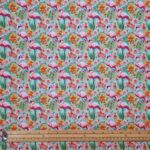 Whimsical Floral Embroidery Effect Cotton