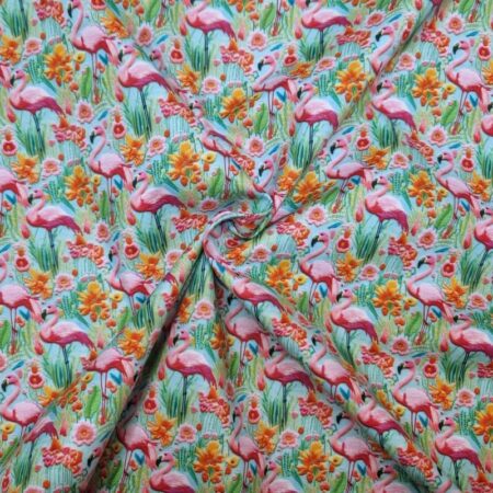 Whimsical Floral Embroidery Effect Cotton - Image 20