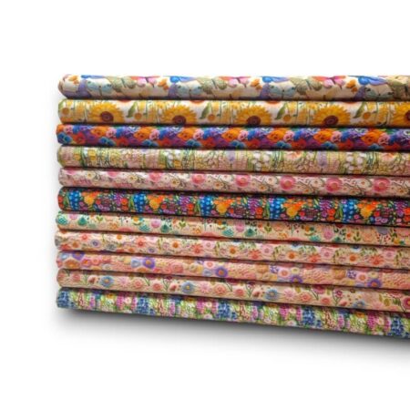 Whimsical Floral Embroidery Effect Cotton - Image 29
