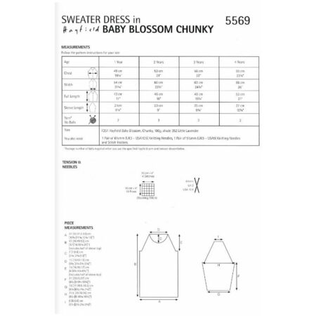 Hayfield Sweater Dress Pattern 5569 - Image 2