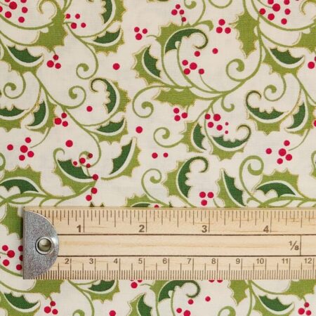Modern Holly Spray Christmas Patchwork - Image 3