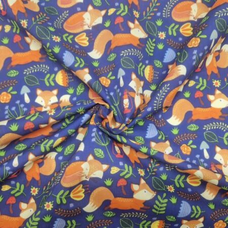 Woodland Foxes Polycotton - Image 2