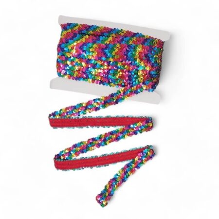 Rainbow Sequin Elastic Trim - Image 2