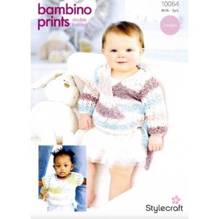 Stylecraft Bambino Prints Cardigans Pattern 10064