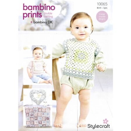 Stylecraft Bambino Prints Crochet Top and Blanket Pattern 10065