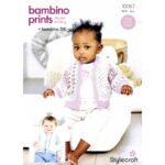 Stylecraft Bambino Prints Crochet Hexagon Cardigans Pattern 10067
