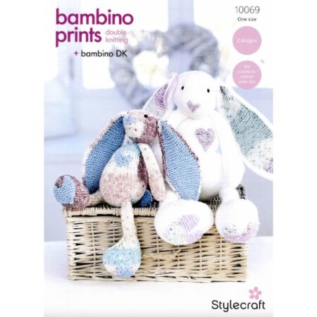 Stylecraft Bambino Prints Dolly and Polly the Rabbit Toys Pattern 10069