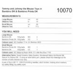 Stylecraft Bambino Prints Tommy and Johnny the Mouse Toys Pattern 10070
