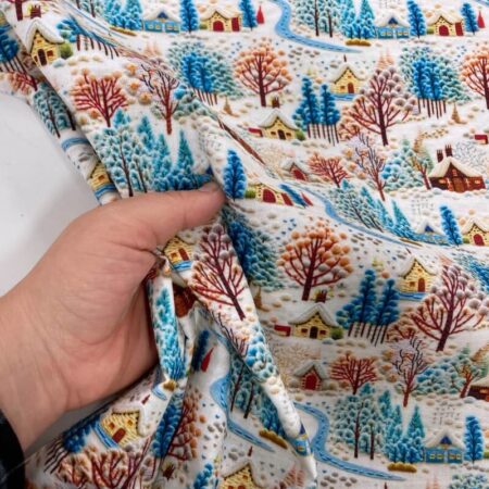 Christmas Embroidery-Look Cotton - Image 2