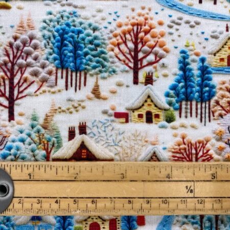 Christmas Embroidery-Look Cotton - Image 4