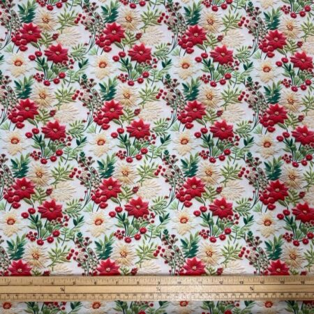 Christmas Embroidery-Look Cotton - Image 5