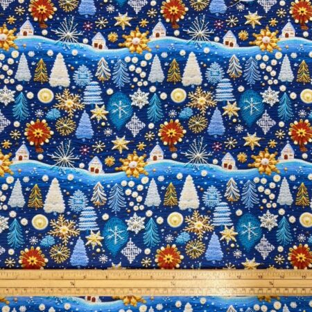 Christmas Embroidery-Look Cotton - Image 7