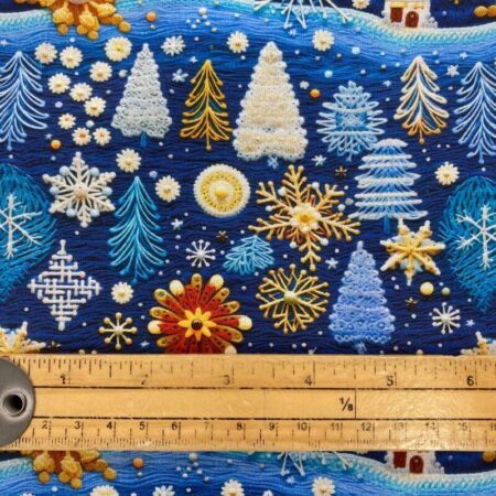 Christmas Embroidery-Look Cotton - Image 8