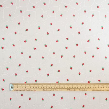 Strawberry Hearts Polycotton - Image 3