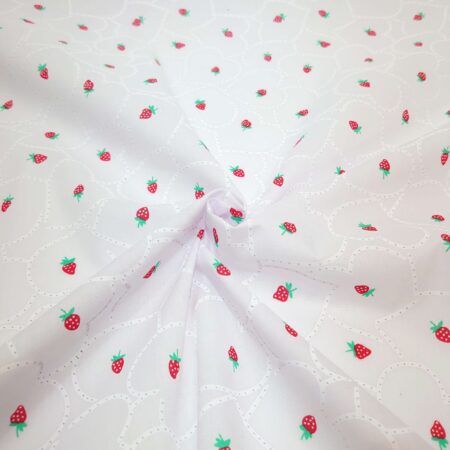 Strawberry Hearts Polycotton - Image 2