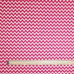 Red and White Zig Zag Polycotton