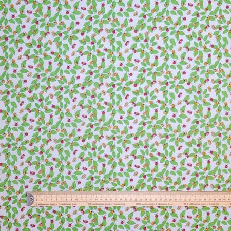 Ladybird Leaves on Sky Polycotton - Image 5