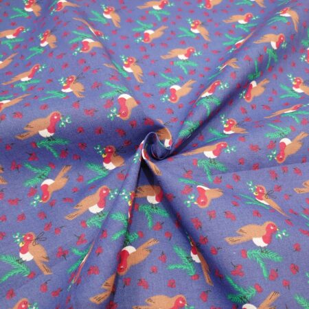 Robins Christmas Polycotton - Image 2