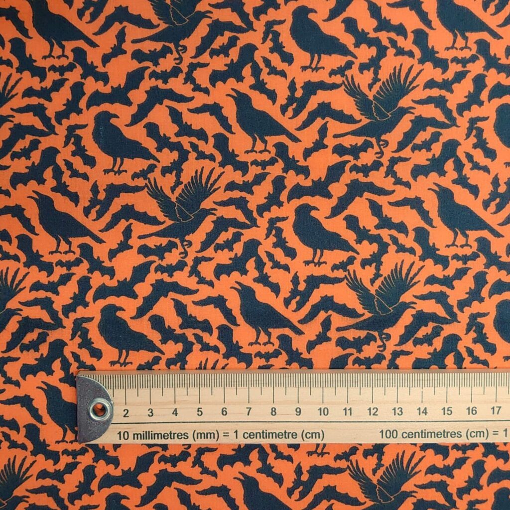 Image of Bats and Crows Halloween Polycotton