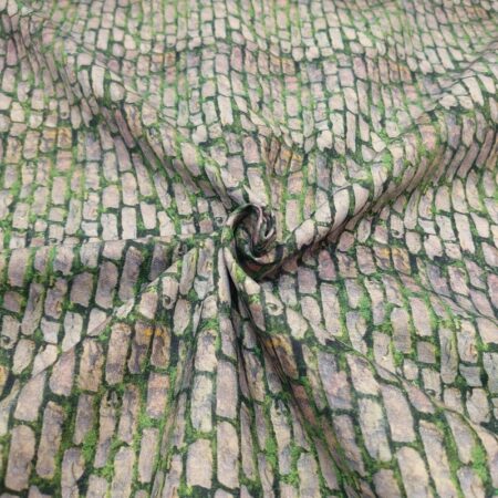 Digital Moss Brick Wall