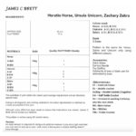 James C Brett Flutterby Horatio Horse, Ursula Unicorn, Zachary Zebra Pattern JB933