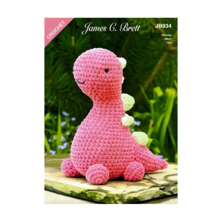 James C Brett Flutterby Barney Brettosaurus Pattern JB934