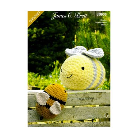 James C Brett Flutterby Bonnie & Brucie Bumble Bees Pattern JB936