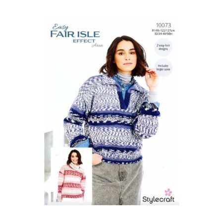 Stylecraft Easy Fair Isle Effect Sweaters Pattern 10073