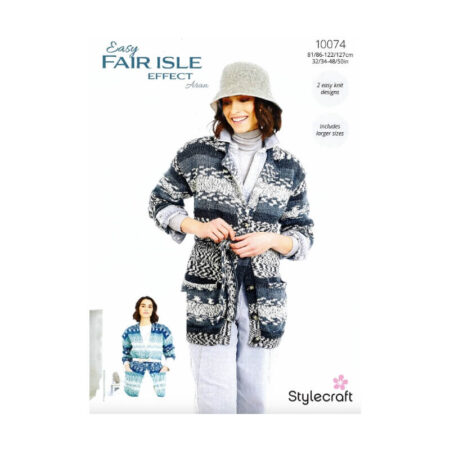 Stylecraft Easy Fair Isle Effect Cardigan Pattern 10074