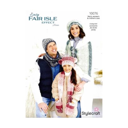 Stylecraft Easy Fair Isle Effect Accessories Pattern 10076