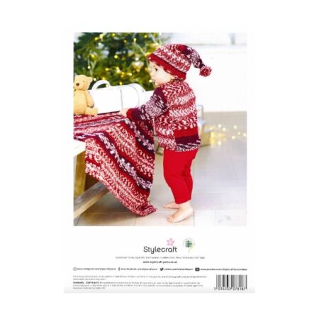 Stylecraft Easy Fair Isle Effect Sweater, Blanket and Hat Pattern 10077 - Image 2