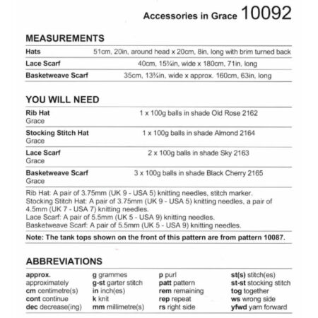 Stylecraft Grace Accessories Pattern 10092 - Image 3