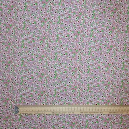 Pastel Pink Floral Viscose - Image 3