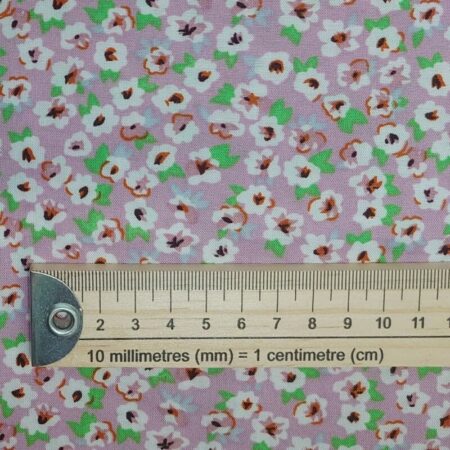 Pastel Pink Floral Viscose - Image 2