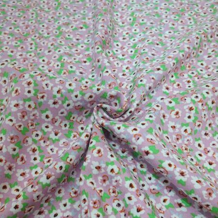 Pastel Pink Floral Viscose