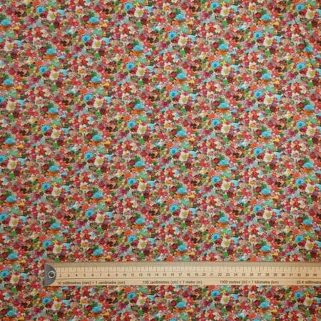 Packed Autumn Flowers Viscose Twill - Image 3