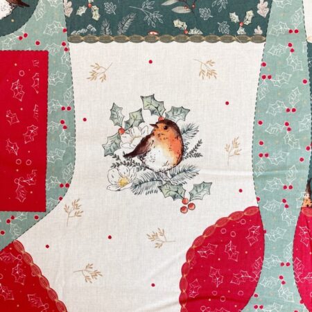 Little Red Robin Stocking Panel - Image 3