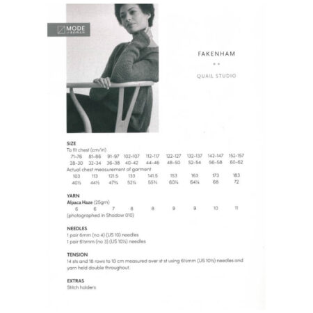 Rowan Fakenham Pattern MIP11 - Image 2