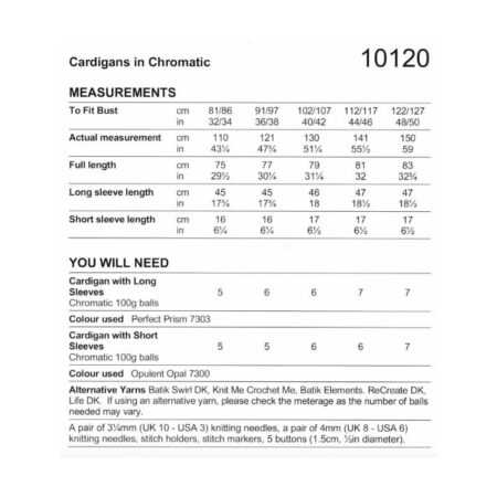 Stylecraft Cardigans Pattern 10120 - Image 2