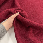 Wine Boucle Polyester Woollen