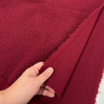 Wine Boucle Polyester Woollen