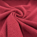 Wine Boucle Polyester Woollen