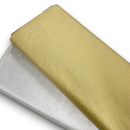 Plain Metallic Gold and Silver Cotton