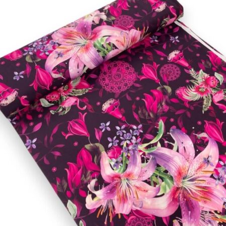 Flamingo Mandala Cotton Jersey