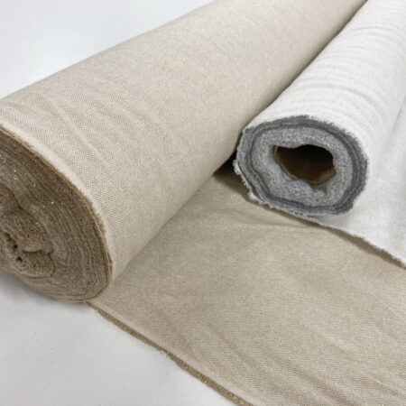 Gold Sparkle Lurex Linen Look - Image 5